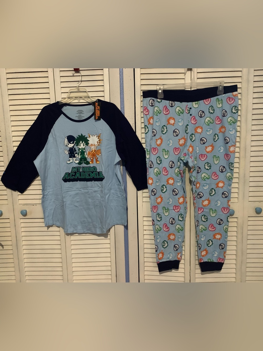 Plus Size 2X My Hero Academia Two Piece Thermal Pajama Set